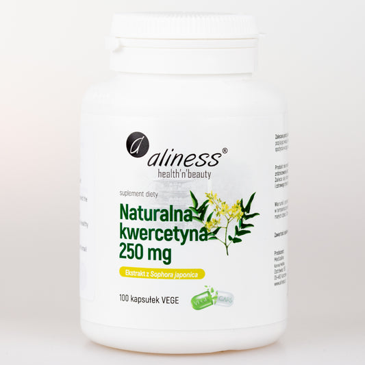 Aliness Naturalna kwercetyna 250 mg, 100 kapsułek vege