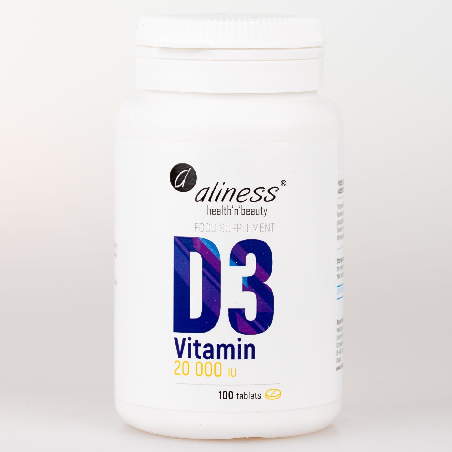 Max Strength Vitamin D3, 20000IU, 100 tablets