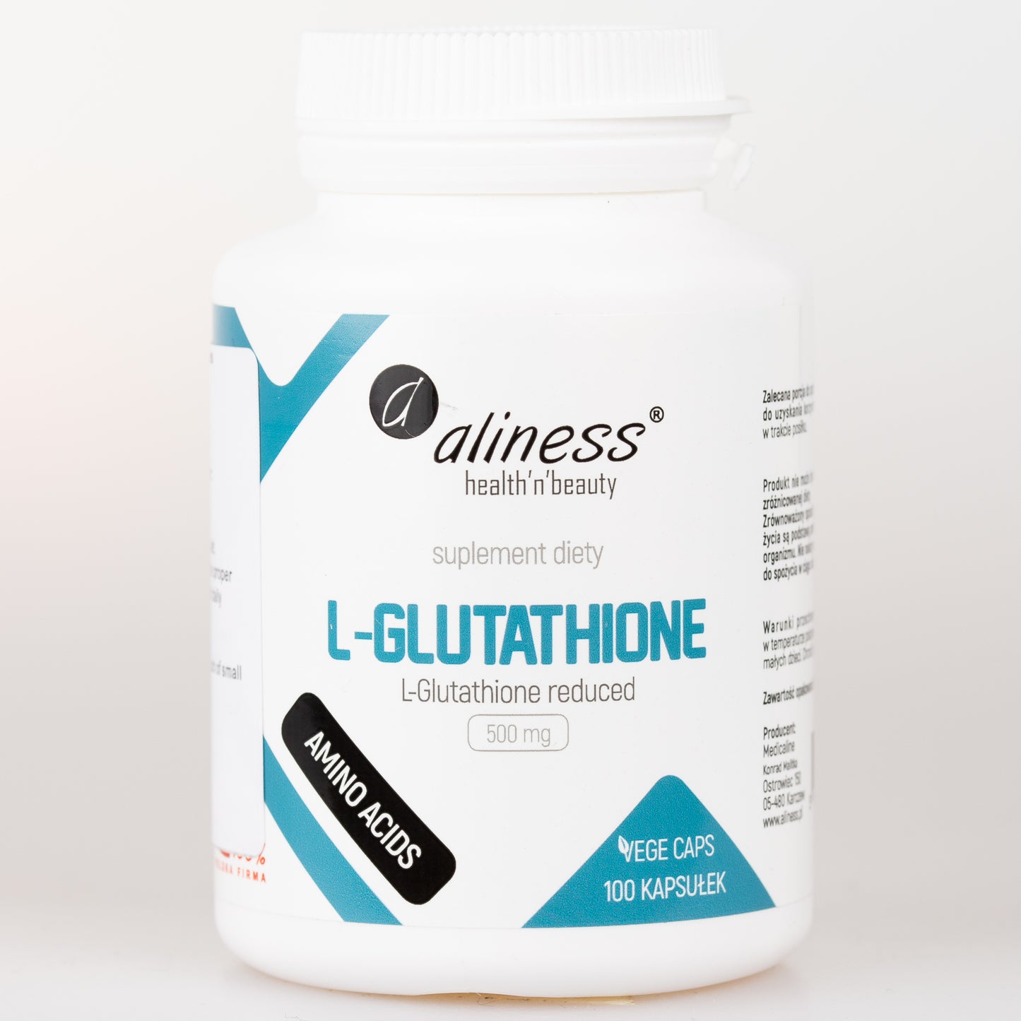 Aliness L-Glutation reduced 500mg, 100 kapsułek