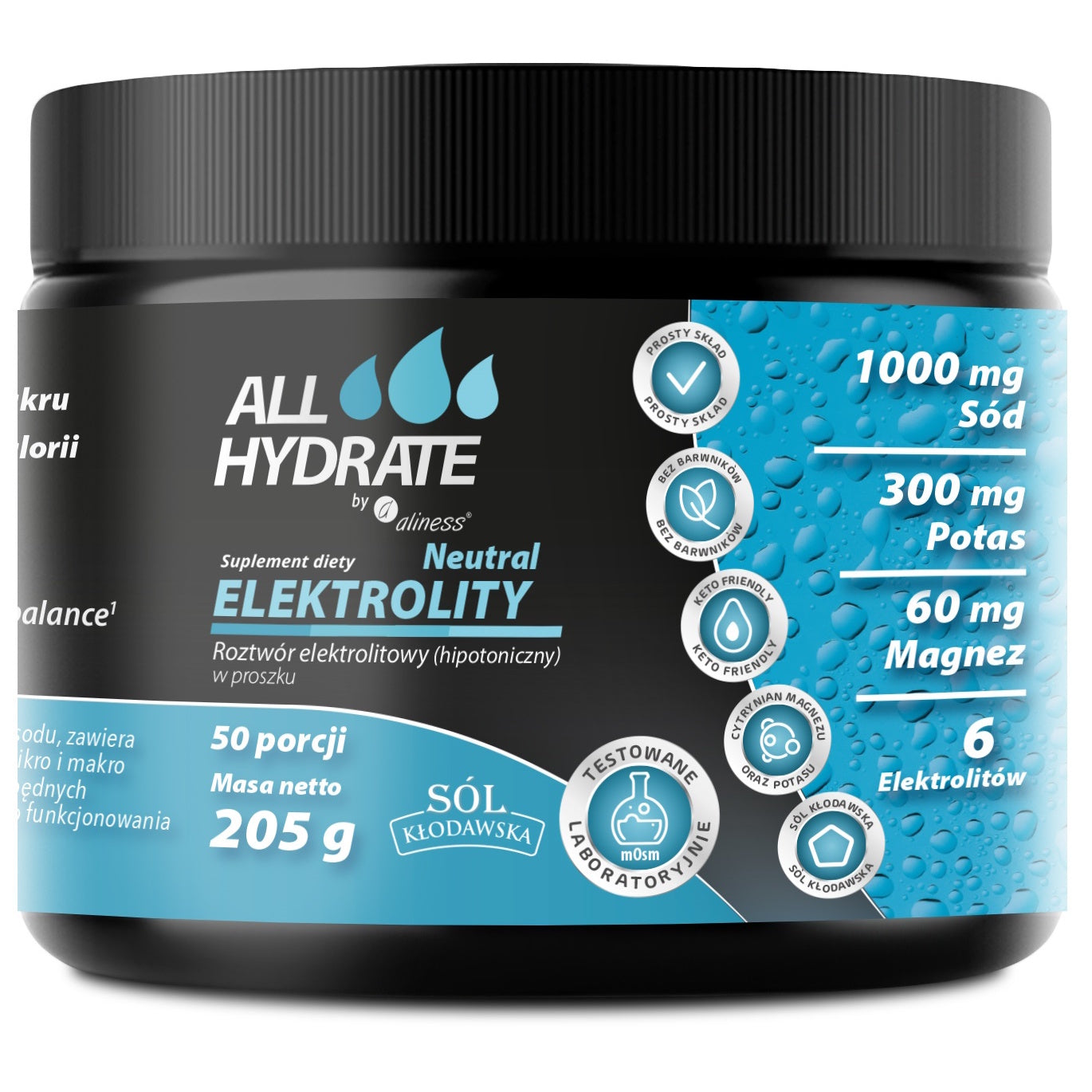 ALLHydrate, Electrolytes Natural 205 g, 50 portions